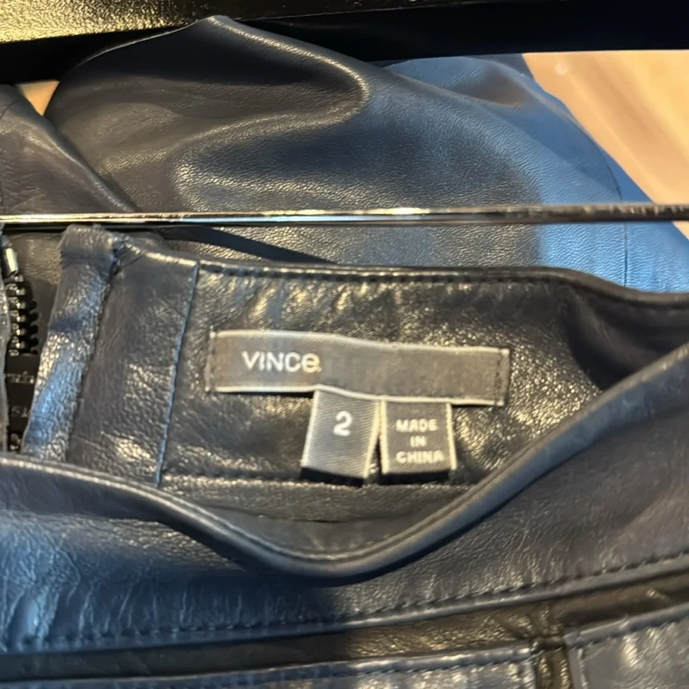 Black Faux Leather A-Line Mini Skirt